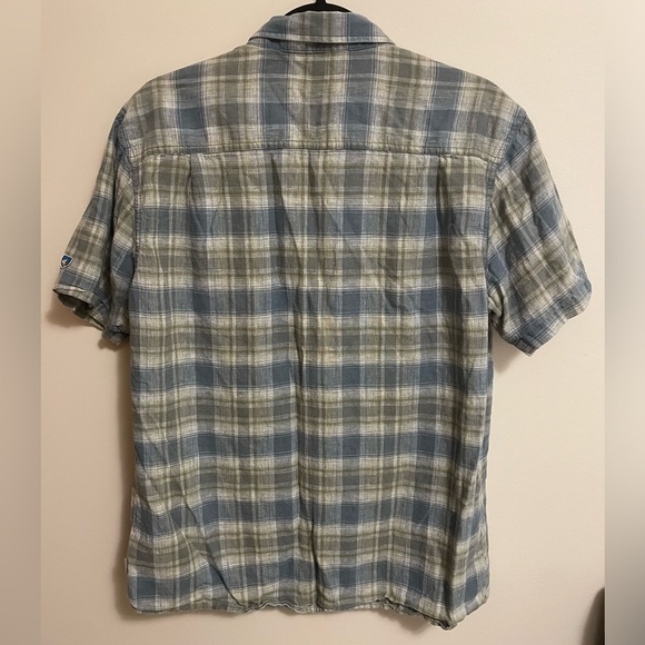 KUHL- men’s skorpio button down plaid short sleeve - Picture 2 of 5